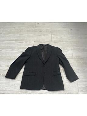 TAILORED FIT Jos A. Bank Men's Gray & Navy Blue Wool Solid Blazer 42R $395